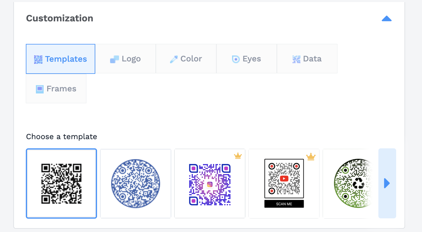 Beaconstac > QR-kód testreszabása