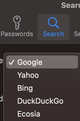 Hogyan lehet eltávolítani a Yahoo Search-ot Macről? 8 A Safari alapértelmezett keresőmotor-beállításai