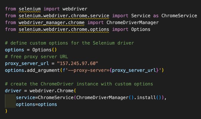 Hogyan lehet forgatni a proxykat a Selenium Pythonban? (5 egyszerű lépés) 6 Szelén ezzel a paranccsal