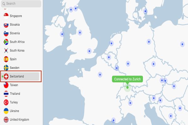 Hogyan lehet blokkolni a hirdetéseket a Spotify-on Premium nélkül? (4 módszer) 3 NordVPN-desktop-app-interfész