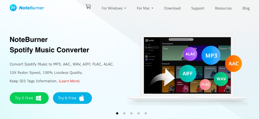 Hogyan lehet blokkolni a hirdetéseket a Spotify-on Premium nélkül? (4 módszer) 5 NoteBurner honlapja