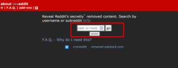5 egyszerű módszer a törölt Reddit-bejegyzések megtekintéséhez 2024 6 Reveddit keresősáv