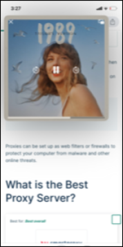 A YouTube lejátszása a háttérben (Android és iPhone) 4 Képernyőkép Taylor Swift YouTube-videójáról egy lebegő ablakban