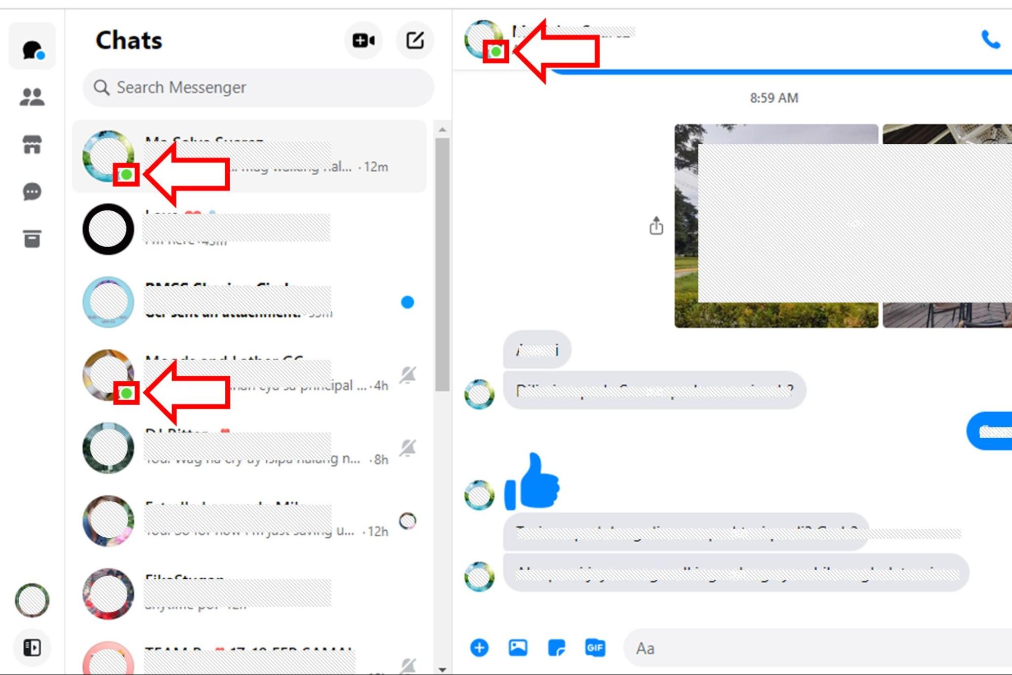Mit jelent a zöld pont a Facebookon? 3 Zöld pont a Messenger webhelyen
