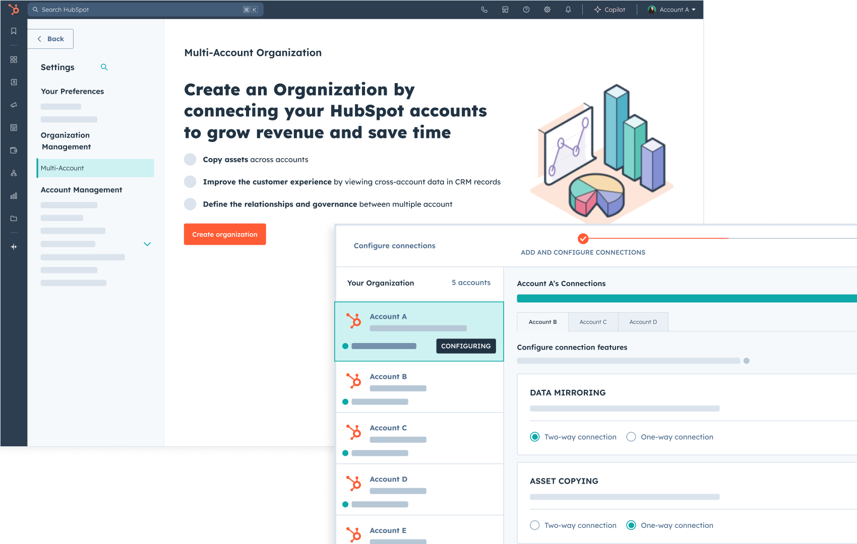 HubSpot Multi-Count Management konfiguráció.