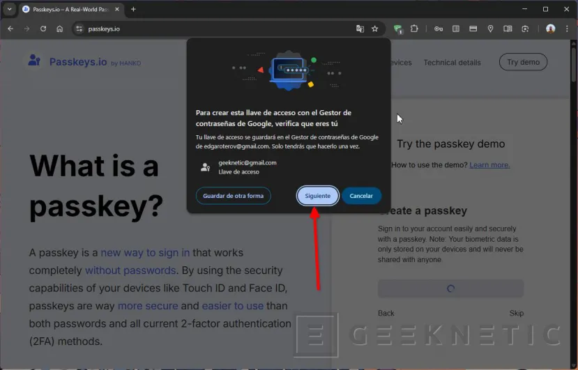 Geeknectic Passkeys: Hogyan lehet ezeket felhasználni a fiókok biztonságának javítására 8