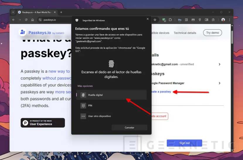 Geeknectic Passkeys: Hogyan lehet ezeket felhasználni a fiókok biztonságának javítására 9